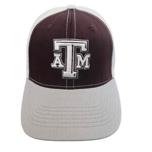 Vintage Texas A&M Aggies Fitted Hat Cap Y2K White NCAA One Size College TAMU